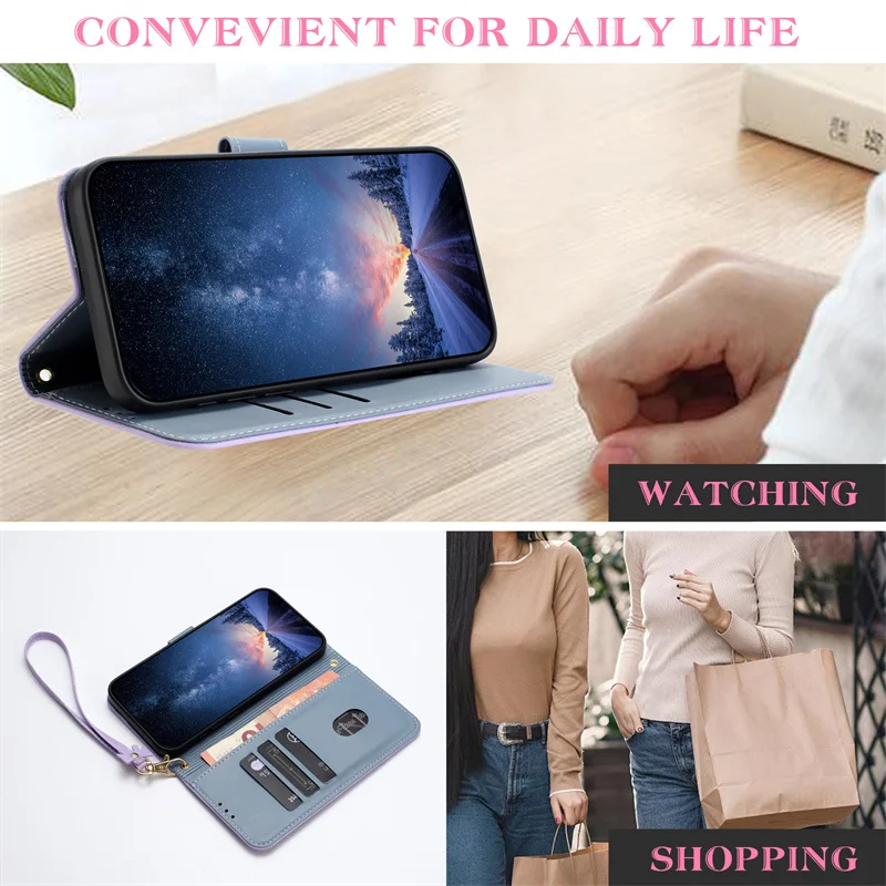 Flip Leather Phone Case For Re - Leather Wallet Card Holder Phone Cover recension och pris