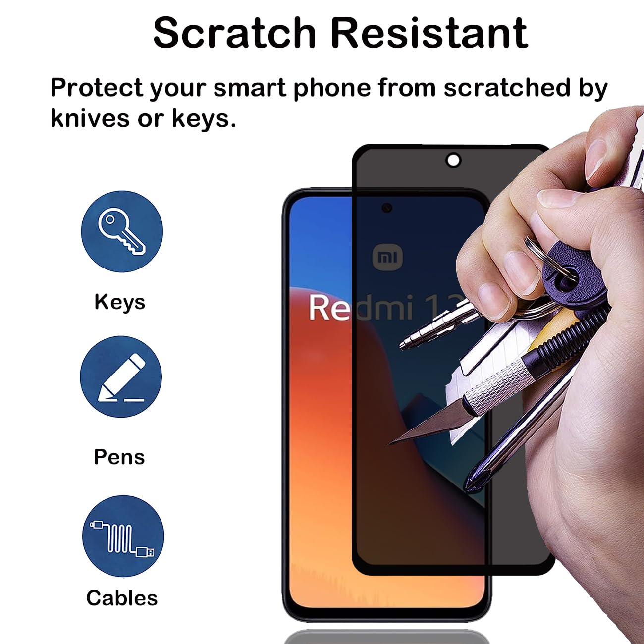 Anti Spy Screen Protector For  - Anti Spy Privacy Glass Case recension och pris