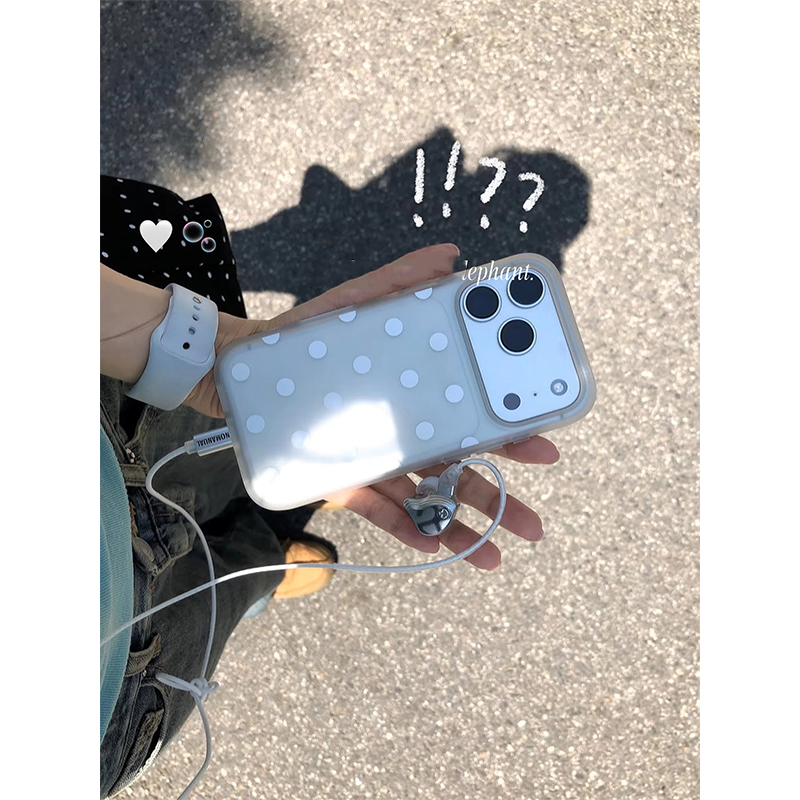 Simple Angel White Polka Dot C - Clear Shockproof Bumper Case recension och pris