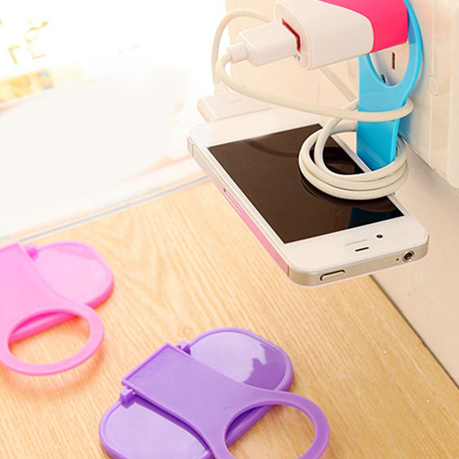 8Pcs Foldable Phone Wall Brack - Phone Stands recension och pris