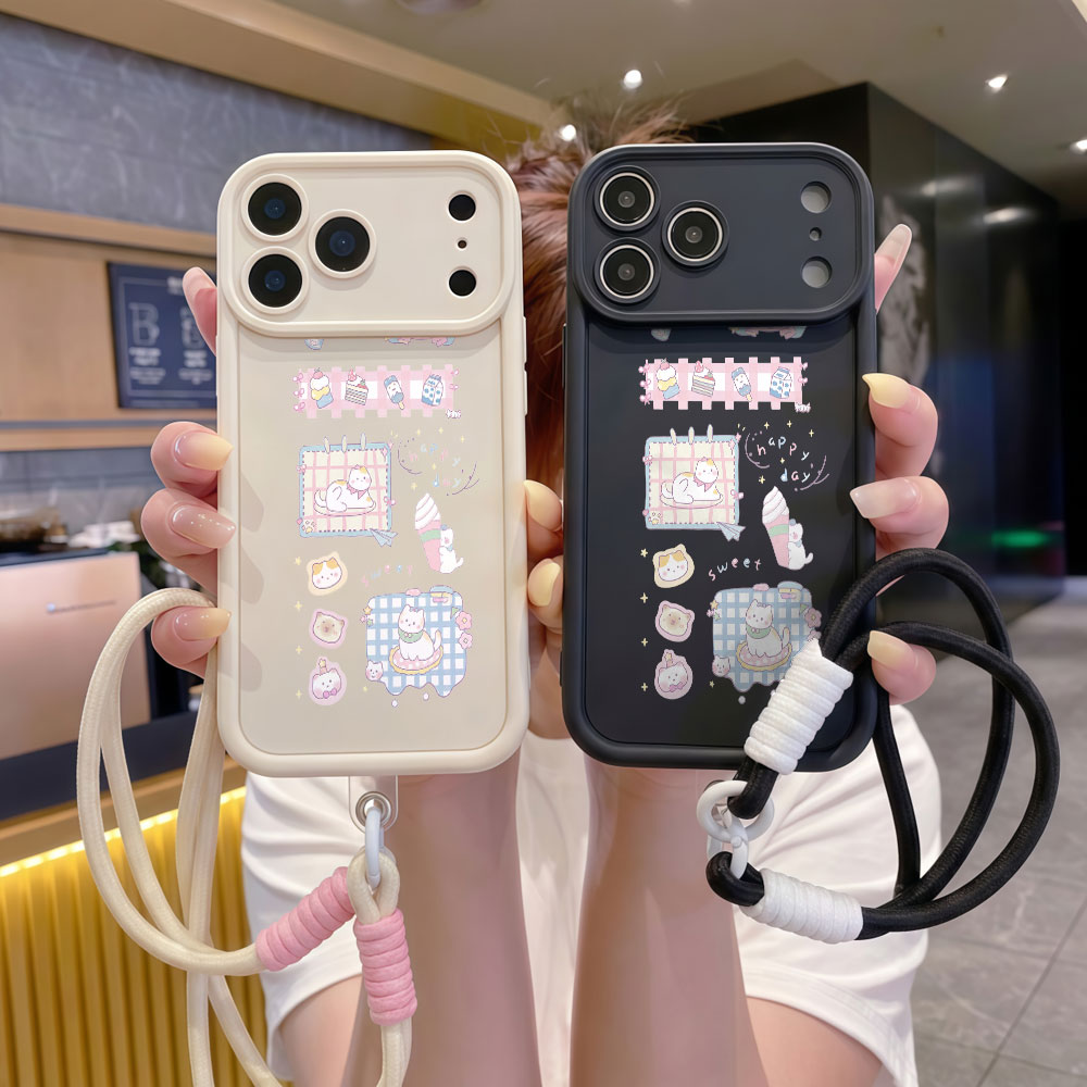 Wrist Strap Cartoon Cute Cat L - Cute Cartoon Wrist Strap Silicone Case recension och pris