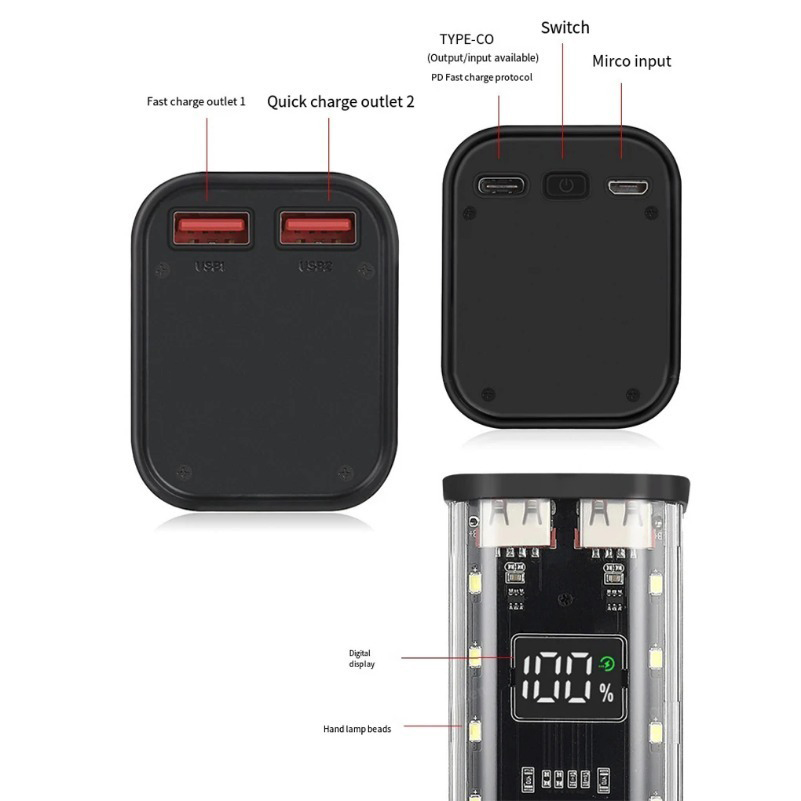 18650 Power Bank Case USB C Mi - Power Banks recension och pris