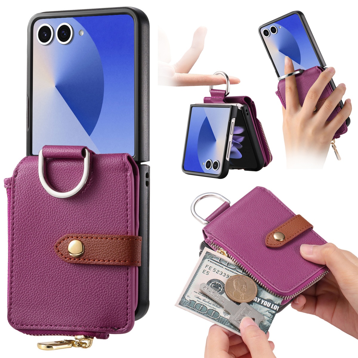 Luxury Card Holder Phone Case  - Leather Wallet Card Holder Phone Cover recension och pris