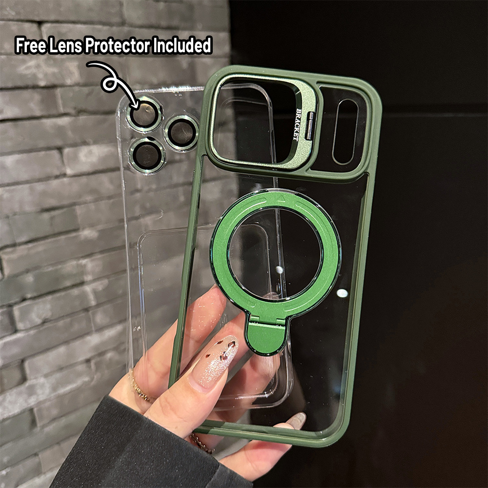 For Magsafe Magnetic Holder Ph - Clear Shockproof Bumper Case recension och pris