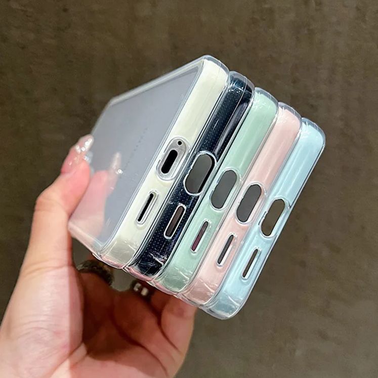 Luxury Candy Color Frame Clear - Clear Shockproof Bumper Case recension och pris