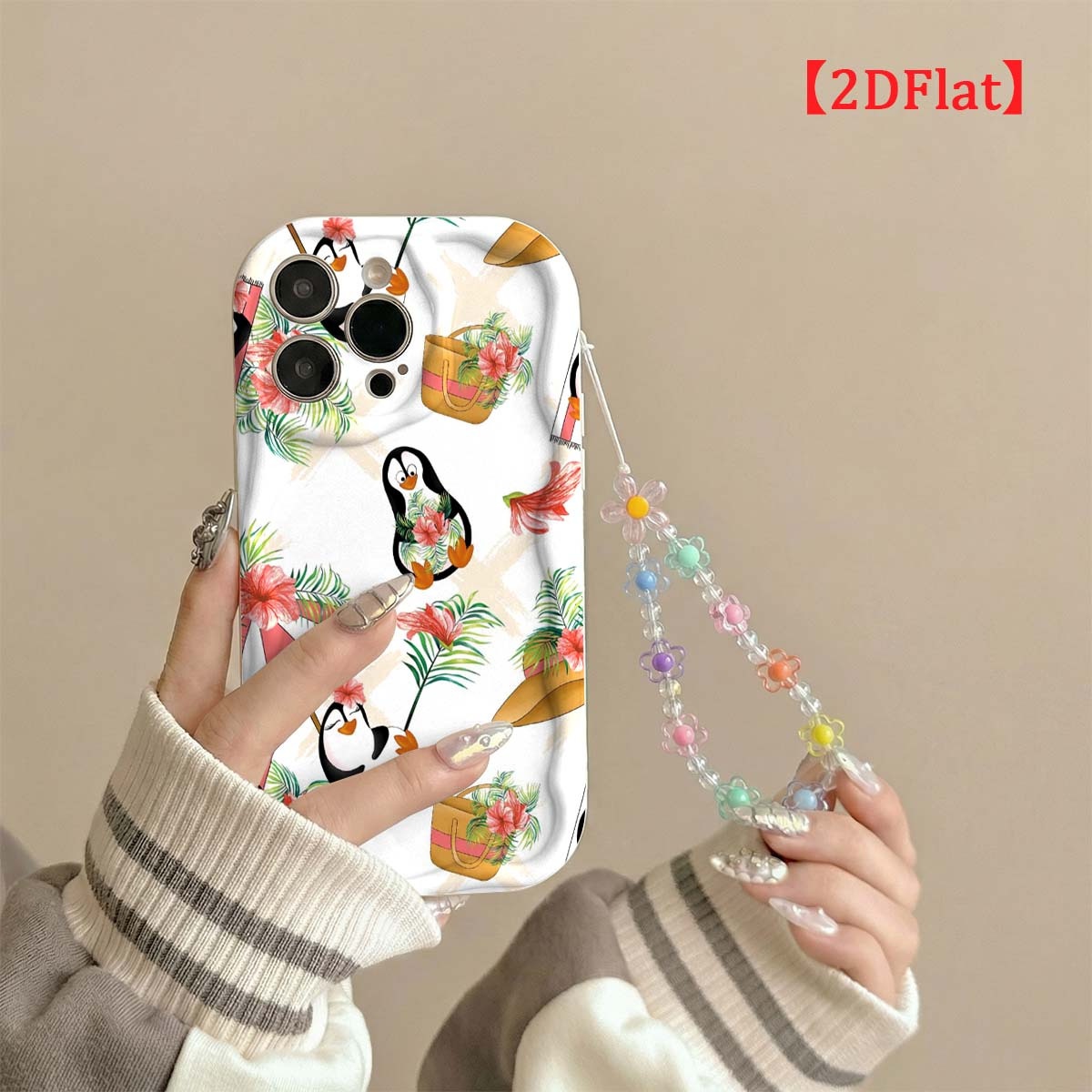 Cute Penguin Phone Case For iP - Cute Cartoon Wrist Strap Silicone Case recension och pris
