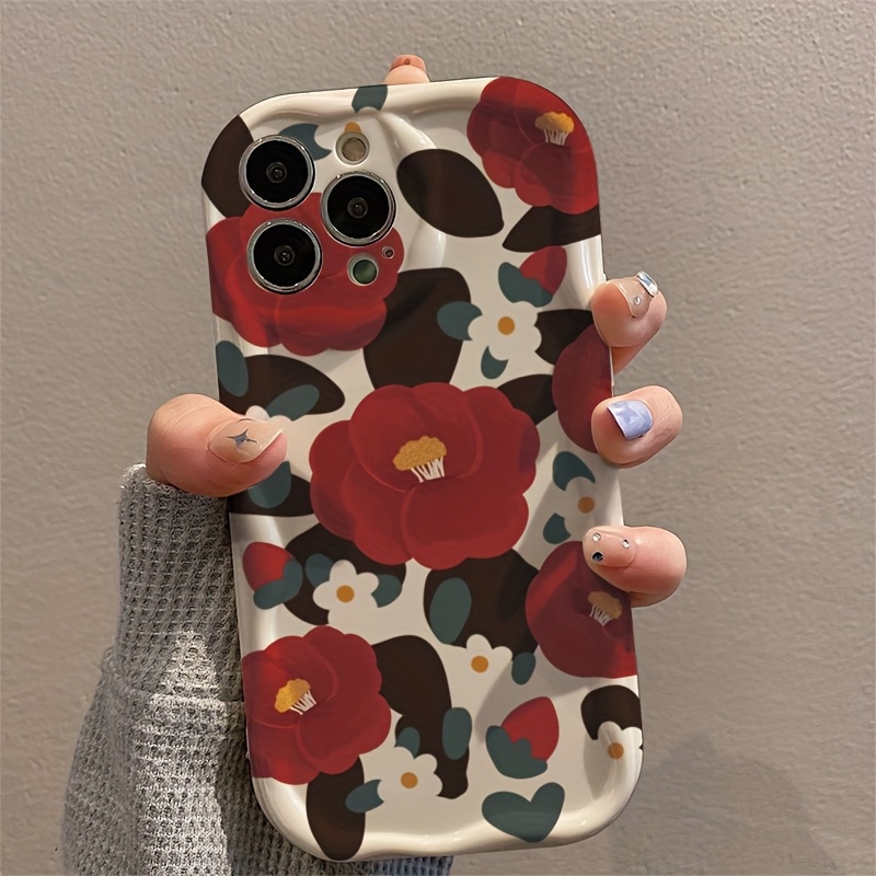 Vintage Red Camellia Flower Ri - Vintage Floral Pattern Soft Case recension och pris