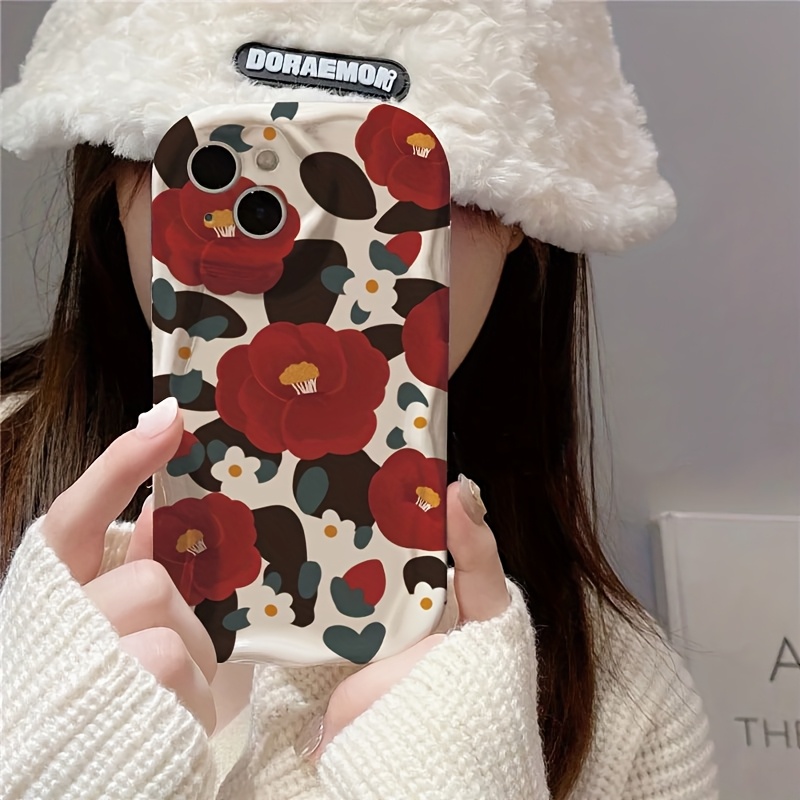Vintage Red Camellia Flower Ri - Vintage Floral Pattern Soft Case recension och pris
