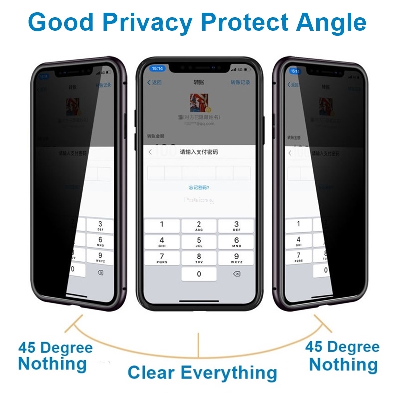 Magnetic Tempered Glass Privac - Anti Spy Privacy Glass Case recension och pris
